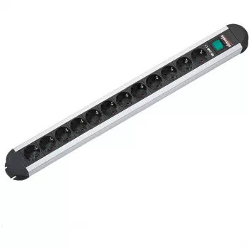 Regleta de alimentación Bachmann PRIMO 1,75 m 12 tomas de corriente negro gris