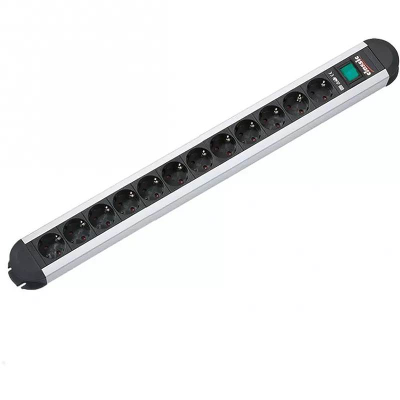Regleta de alimentación Bachmann PRIMO 1,75 m 12 tomas de corriente negro gris