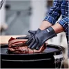 Weber 7017 Guantes de silicona para barbacoa negros
