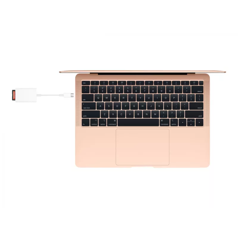 Lector de tarjetas Apple MW653ZM/A USB 2.0 Type-C blanco compatible con SD