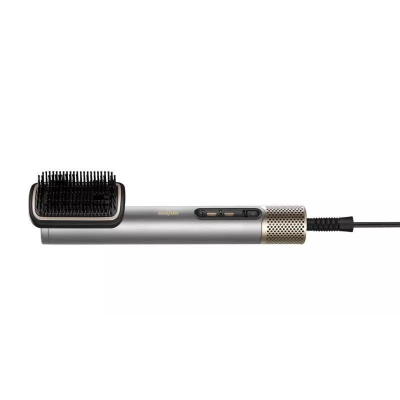 Set de estilismo BABYLISS AS6555E — tecnología Airflow, 4 niveles de calor, cable de 2,5 m, plateado/oro