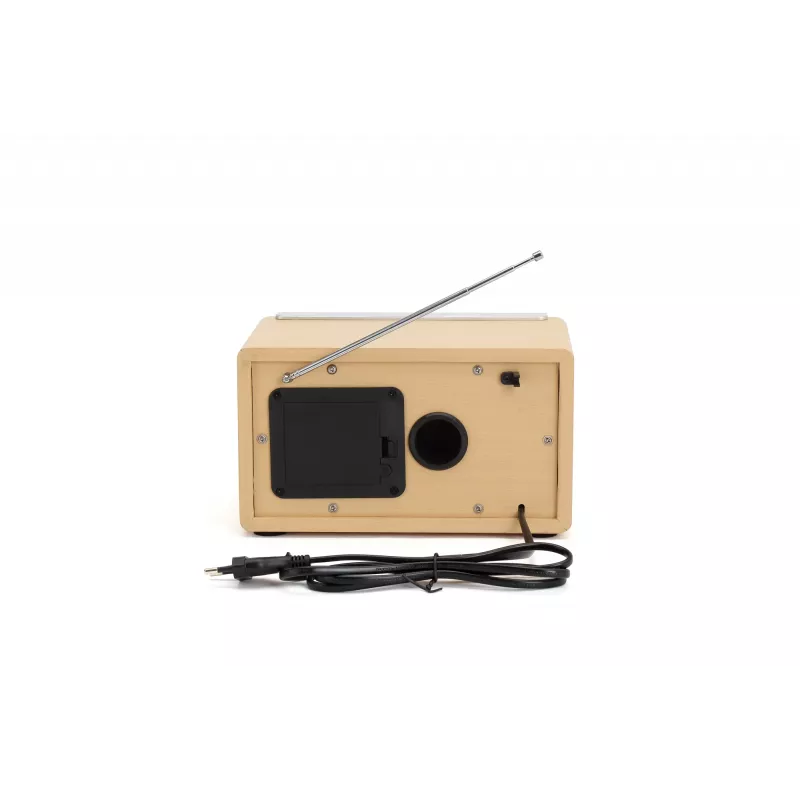 Radio personal analógica Denver TR-63LW bambú, plata