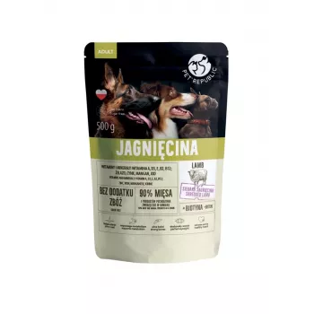 Comida húmeda para perros PetRepublic PET REPUBLIC Adult Lamb 500 g