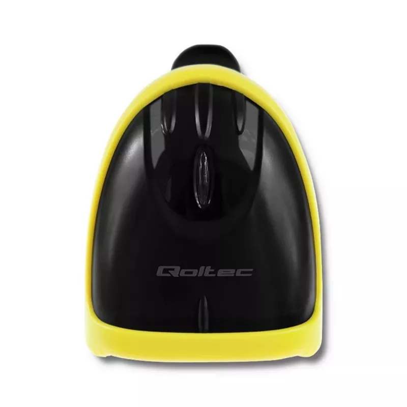 Qoltec 50867 lector láser de códigos de barras 1D/2D, USB, negro