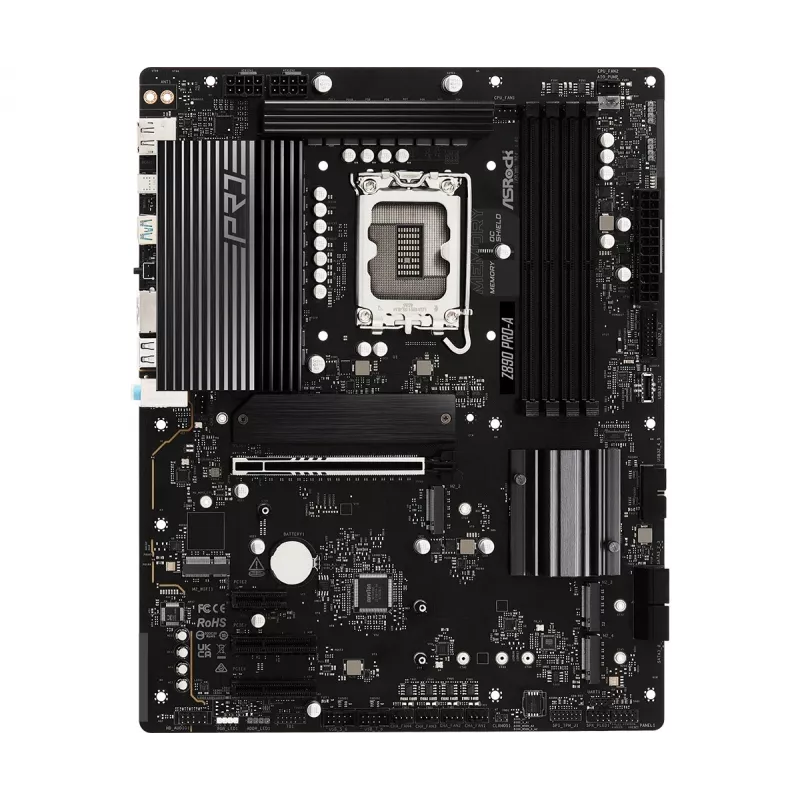 Placa base ASRock Z890 Pro-A ATX — Chipset Intel Z890, LGA 1851, DDR5, 4x DIMM, 256 GB, 2.5Gb LAN, PCIe Gen5