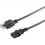 Cable de alimentación ShiverPeaks US60006 — conector EE. UU. (tipo B) a conector hembra IEC C13, cable de alimentación