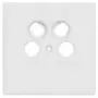 Axing SZU 2-03 placa de cubierta para tomas de antena TV/R/Data, 80 x 80 mm, blanco