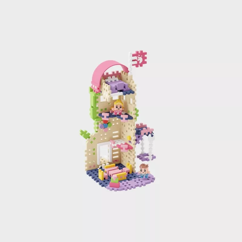 Marioinex Mini Waffle Princess Fantasy Torre, bloques de construcción de 148 piezas