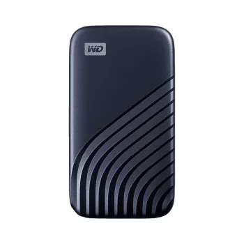WD My Passport SSD WDBAGF0010BBL - SSD - cifrado - 1 TB - externo (portátil) - USB 3.2 Gen 2 (conector USB-C) - AES de 256 bits - Azul medianoche