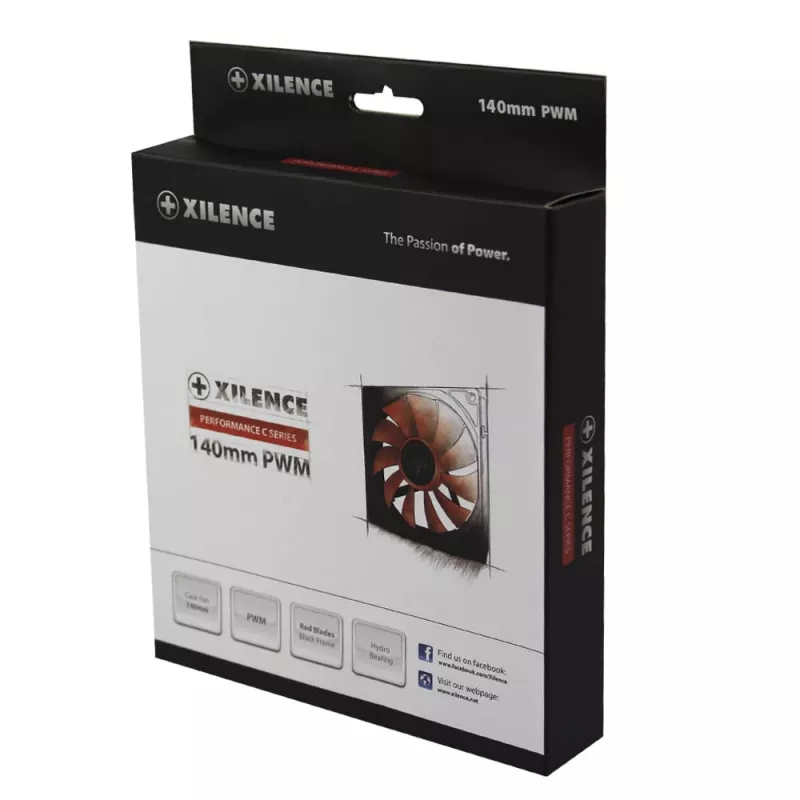 Ventilador para carcasa de PC de 14 cm XILENCE XPF140.R.PWM, 140 mm, control PWM, hasta 700 rpm