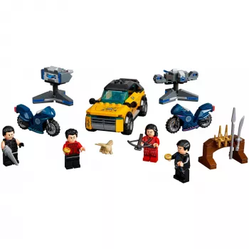Set LEGO Marvel Escape from the Ten Rings 76176 con minifiguras y vehículos