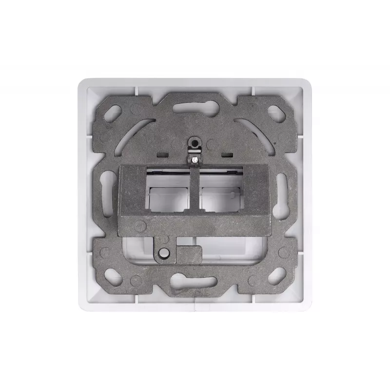 Digitus | Placa de pared para módulos Keystone, tipo alemán, placa central 50x50 mm, marco 80x80 mm | DN-93801-1