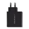 Qoltec 51716 cargador de pared 63 W, USB-C PD + USB QC 3.0, 5-20 V 1,5-3 A, negro