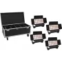 EUROLITE 20001034 set de washlight LED multifunción con 4 pilas recargables, 18x10W LEDs RGBW
