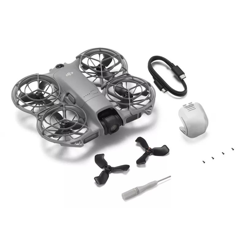 Cuadricóptero DJI Neo 2 — 4 rotores, cámara de 12 MP, vídeo 2688×1512, batería de 1606 mAh, 49 GB de almacenamiento interno, Wi‑Fi y Bluetooth