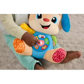 Juguete educativo interactivo MATTEL Fisher-Price Perrito Ríe y Aprende JFD27 – luces, sonidos y botones para el aprendizaje temprano