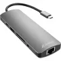 Sharkoon USB 3.0 Type-C Adaptador combo Tarjetas/adaptadores de interfaz HDMI, RJ-45, USB 3.2 Gen 1 (3.1 Gen 1)