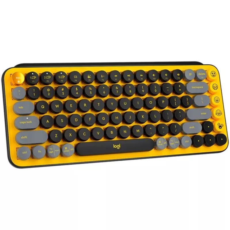 Teclado mecánico inalámbrico Logitech POP Keys Mini QWERTY teclas emoji