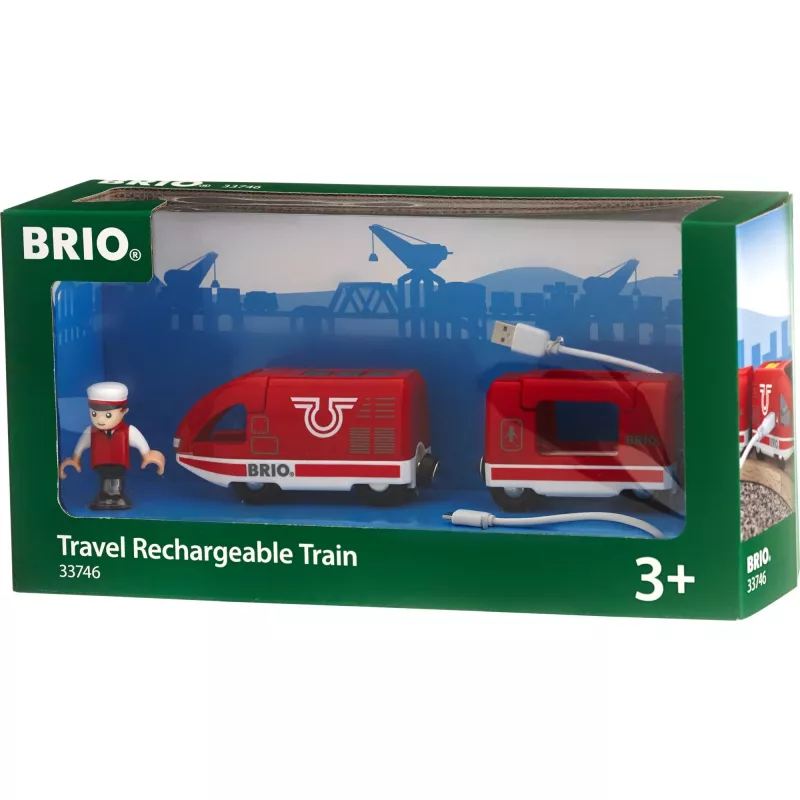 Tren de batería rojo World, vehículo de juguete rojo