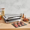 Parrilla eléctrica de contacto Tefal OptiGrill+ XL acero inoxidable — gran capacidad, programas automáticos de cocción