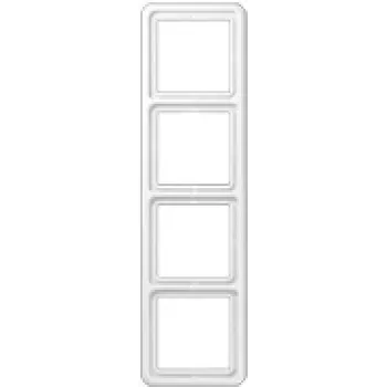 Placa de interruptor de pared JUNG CD 584 WW blanco, duroplast, sin tornillos, 81×294 mm