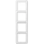 Placa de interruptor de pared JUNG CD 584 WW blanco, duroplast, sin tornillos, 81×294 mm