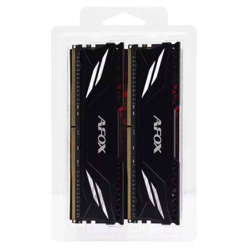 RAM DDR4 para sobremesa AFOX 2×16GB 3200MHz CL16 1,35V Unbuffered (32GB, XMP2, Rank1, Negro)