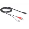 Cable de audio DeLOCK 84000 1,5 m 2xRCA 3,5 mm negro