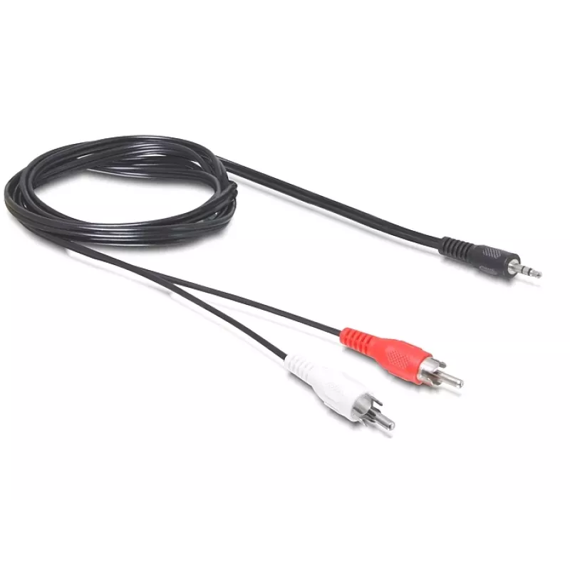 Cable de audio DeLOCK 84000 1,5 m 2xRCA 3,5 mm negro