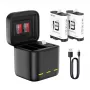 Cargador de tres canales Telesin S0-BCG-10-TGP para GoPro Hero 13 Black — carga simultánea de 3 baterías