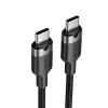 Cable de datos y carga USB-C a USB-C Vention TRDBH, 2 m, USB 2.0, 60 W PD, 3 A, 480 Mbit/s, negro