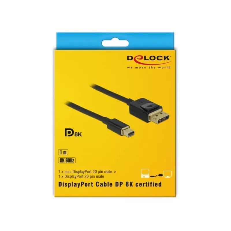 Cable DisplayPort DeLOCK 84927 Mini DisplayPort 1 m negro