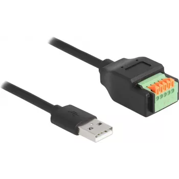 Cable USB 2.0 DeLOCK conector macho Type-A a regleta de conexión 15 cm