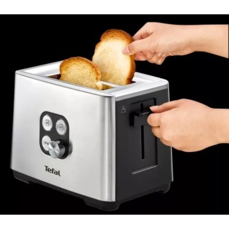 Tefal Equinox TT420D 7 2 rebanada(s) negra, acero inoxidable