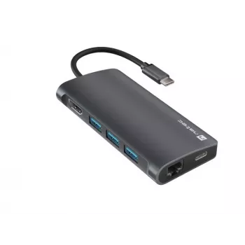 Base de acoplamiento NATEC NMP-2162 USB 3.2 Gen 1 Type-C gris con cable