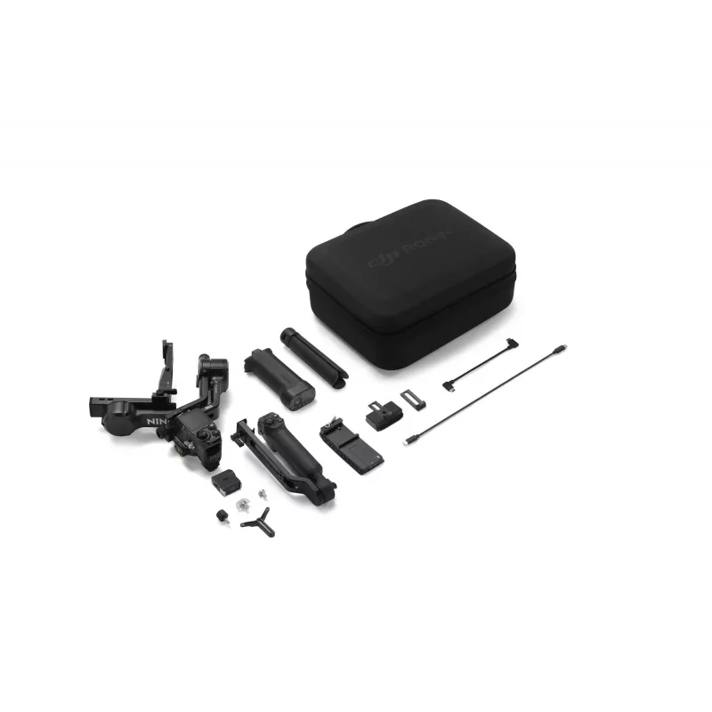 Estabilizador de cámara de mano DJI RS 5 Combo — aluminio, batería de 30 h, 1,46 kg, negro