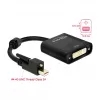 Adaptador de cable de vídeo DeLOCK 62639 Mini DisplayPort a DVI-I 0,25 m Negro