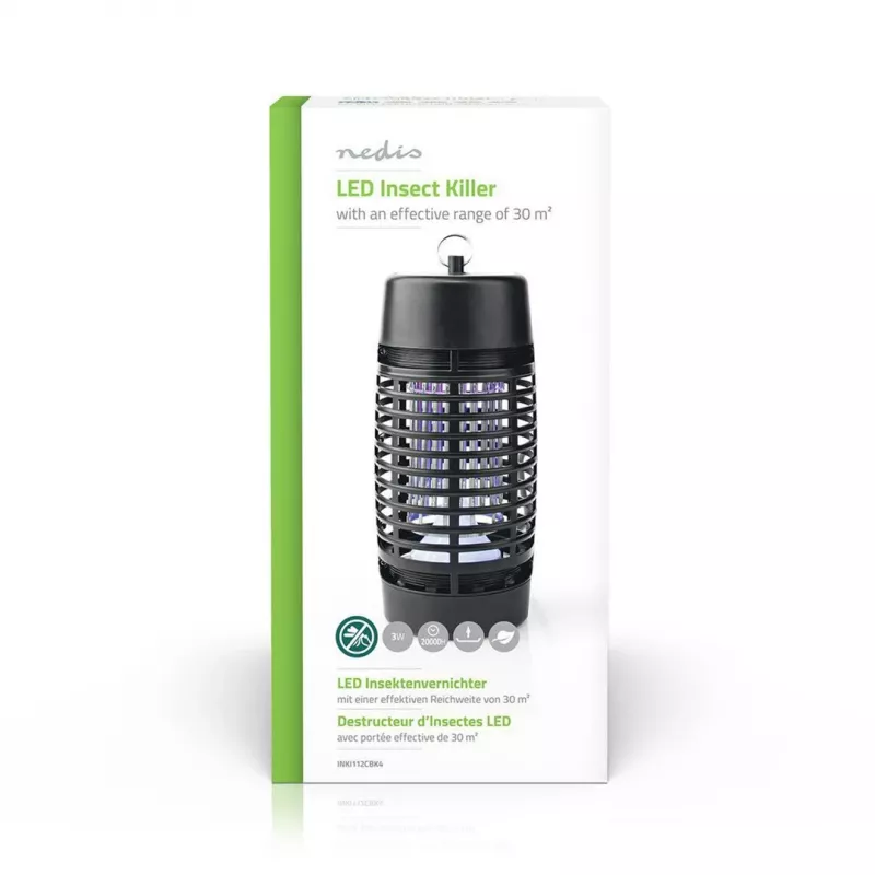 Nedis INKI112CBK4 matainsectos/repelente de insectos apto para interiores y exteriores negro