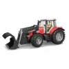 Tractor de juguete BRUDER Massey Ferguson 7624 con pala frontal, rojo, para niños a partir de 3 años