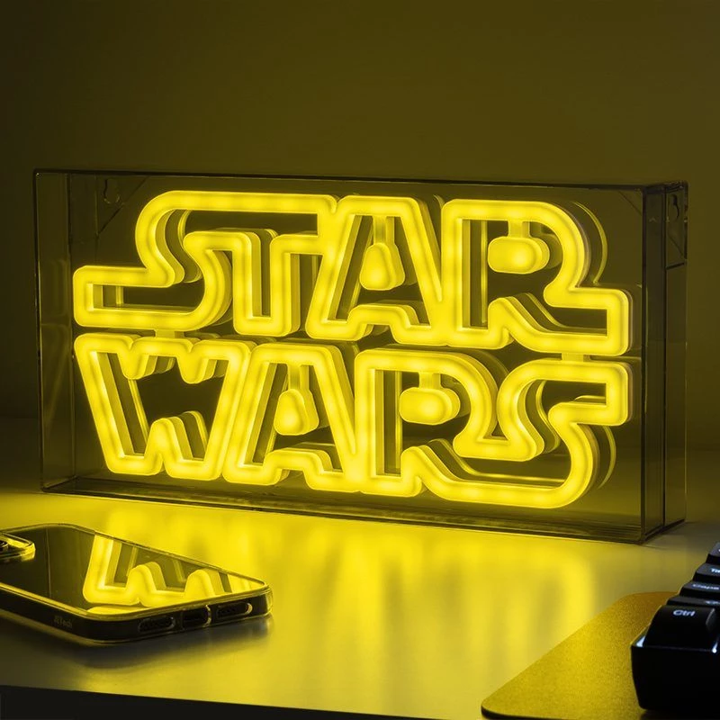 Luz de neón LED Paladone Star Wars diseño PP13123SW — letrero LED decorativo para pared o estante