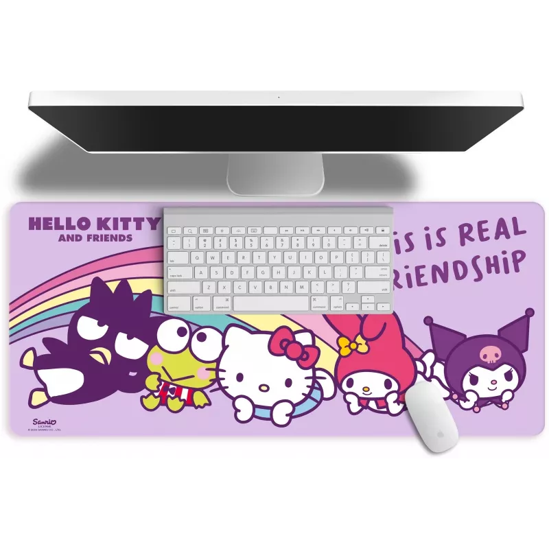 Alfombrilla de ratón Kids Euroswan 80×30 cm Hello Kitty, gran tapete de escritorio para ratón y teclado