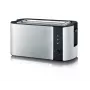 Tostador automático de ranura larga AT 2590 (acero inoxidable/negro, 1.400 vatios, para 4 rebanadas de pan)