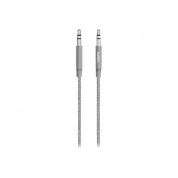 Linksys Belkin MIXIT cable auxiliar - cable de audio - minijack estéreo 3,5 mm (macho) - minijack estéreo 3,5 mm (macho) - 1,22 m - gris (AV10164BT04-GRY)
