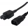 Cable de alimentación conector macho (IEC320 C14) - conector hembra (IEC320 C15), negro, 1,0 m (356.1260)