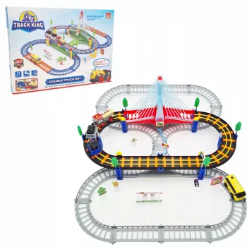 Tren eléctrico Track King Extralink Kids con locomotora y coche a pilas