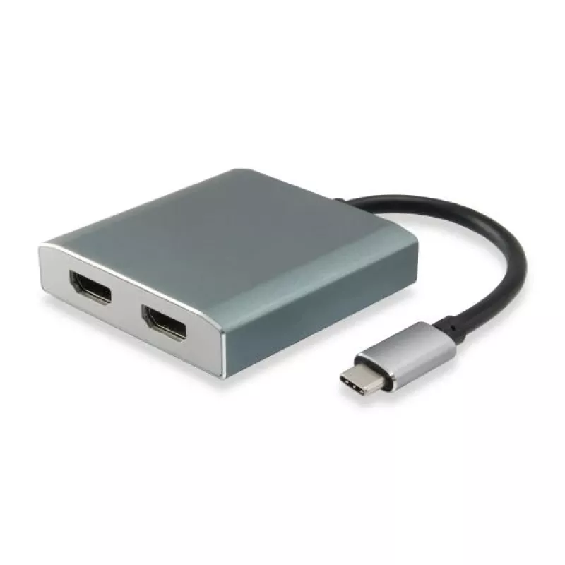Equip 133464 adaptador MST de USB-C a 2x HDMI (hembra), USB 3.2 Gen 1, 4096x2160 @30 Hz, 15 cm