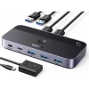 Conmutador KVM USB UGREEN CM662 2x4 salida, negro