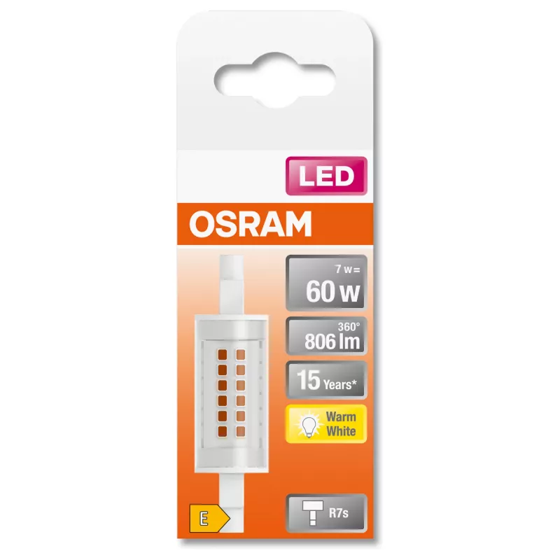 LEDvance Osram schlank LINE lámpara LED R7s 7 W 806 lm 2700 K (blanco cálido)
