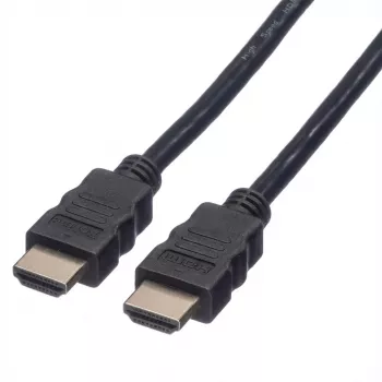 ROLINE High Speed - cable HDMI con Ethernet - HDMI (M) a HDMI (M) - 1 m - apantallado - Negro (11.04.5591)