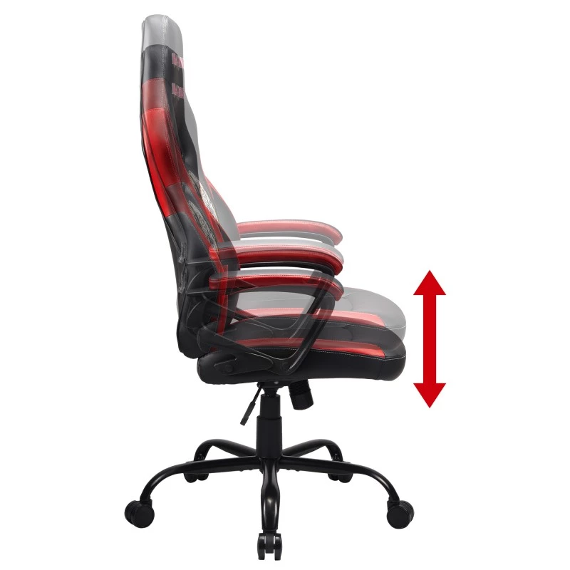 Silla de oficina Subsonic SA5642-IM1 asiento acolchado respaldo acolchado negro rojo